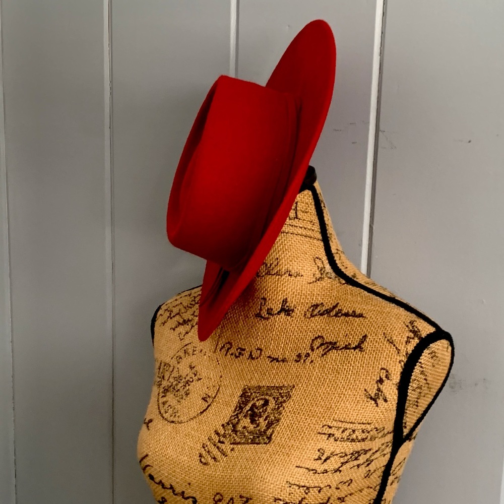 Vintage Red Fedora